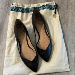 Tory Burch Black Leather Flats - Nicki Flats